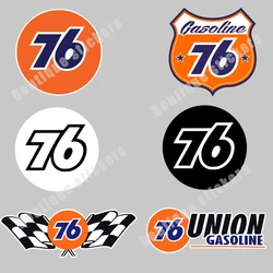 Color Numbers 76 Gasoline Stickers Logo Sticker  Racing Decal Motorcycle Helmet Vinyl Decal Racing Motorcycle Car Stickers