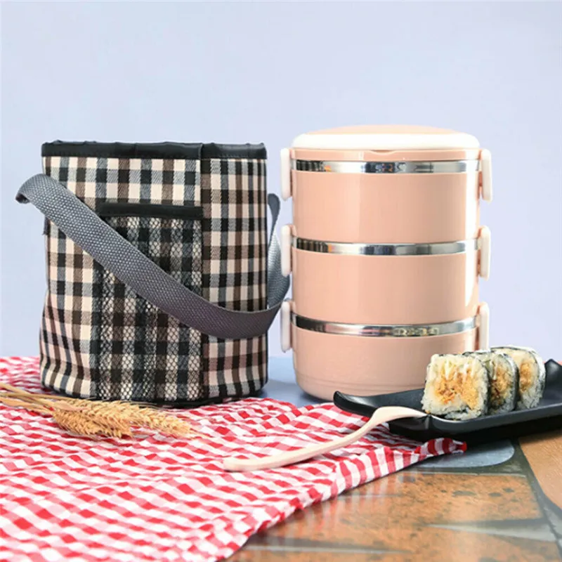 Bolsa de almuerzo portátil Oxford con aislamiento, fiambrera térmica, contenedor de almacenamiento para comida, Picnic, bolso enfriador, impermeable, Oxford