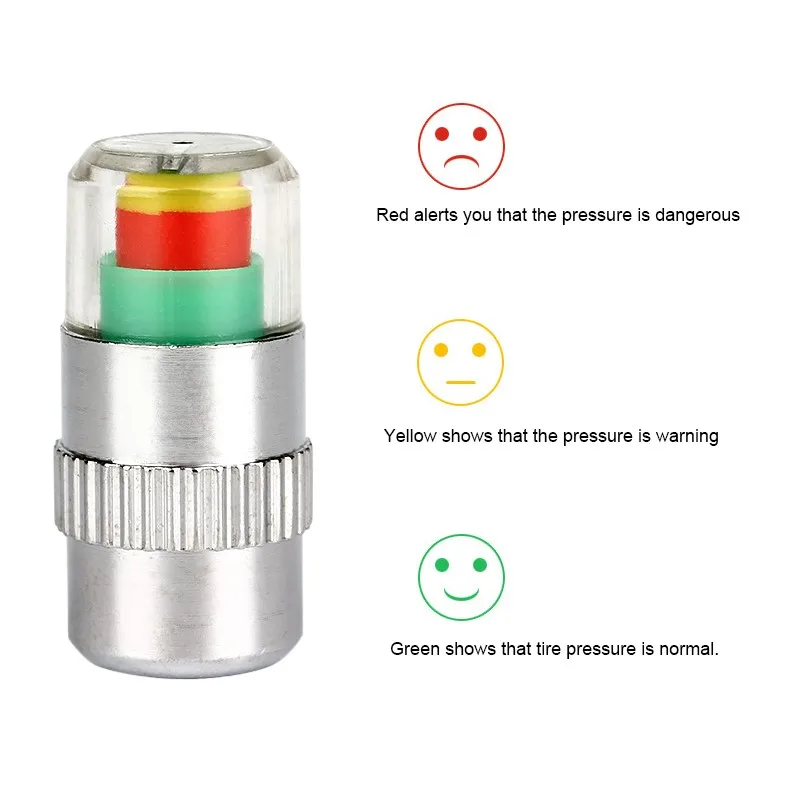 4 teile/los 2.0/2.2 bar 2,4 psi Reifendruck überwachung Manometer Kappens ensor Anzeige Alarm überwachungs werkzeug Kit