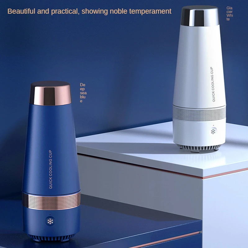 New USB Portable One-Key Heating and Cooling Thermos Bottle, Household Business Sports Bottle, Stainless Steel Water Cup