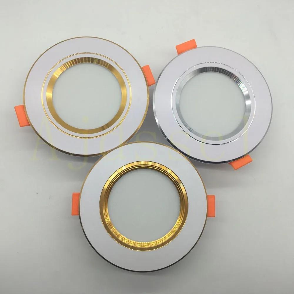 Dimmable Led Downlight Three Colors 5W 7W 9W 12W 15W Recessed in LED Ceiling Light AC 220V Indoor Lighting Warm Cold White Lamp