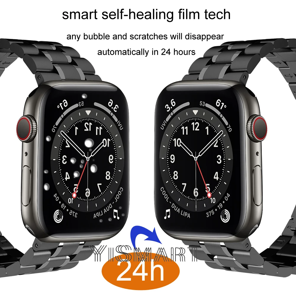 Ochraniacz ekranu do zegarka Apple Series 6 SE 5 4 HD przezroczysta folia ochronna TPU nie szkło do Watch 40MM 44MM