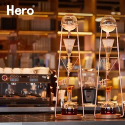 Coffees Pot Drip Coffee Maker ice Drip Pot With Reusable Stainless Steel Filter Cold Brew Glass Teapot Maker