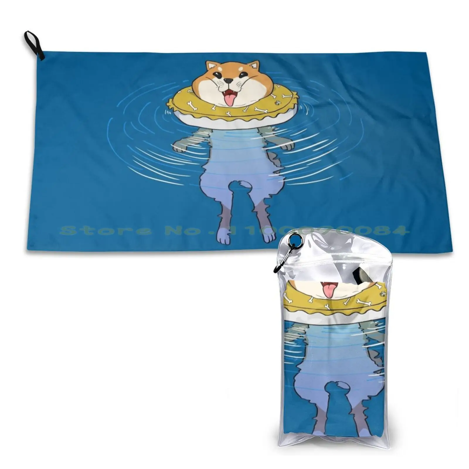 Swiming Shiba Inu Quick Dry Towel Gym Sports Bath Portable Lotus Car Stuff Lotus Car Long Sleeve Lotus Car Wallet Lotus Car