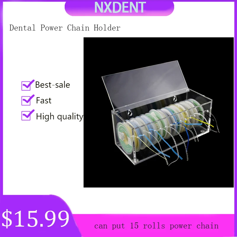 

1pcs New Dental Power Chain Dispalyer Dental Power Chain Holder Dental Orthodotic Tool For Storage Acrylic Material