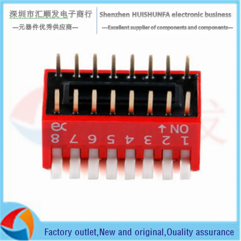 DSDP08LHGET 2.54 مللي متر الملعب 8 بت مفتاح نوع DIP التبديل/dip رمز التبديل