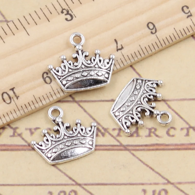 20 sztuk Charms korona 15x18mm tybetański srebrny kolor wisiorki antyczna biżuteria Making DIY Handmade Craft