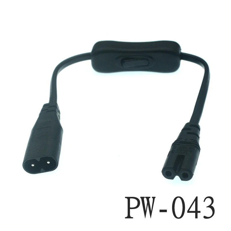 IEC320 C14 C8 To 2X C7 C5 C13 Y Split AC Power Cord, IEC Figure 8 Male To 2 Female 1 In 2 Out AC Power IEC320 C1 Cable 30cm