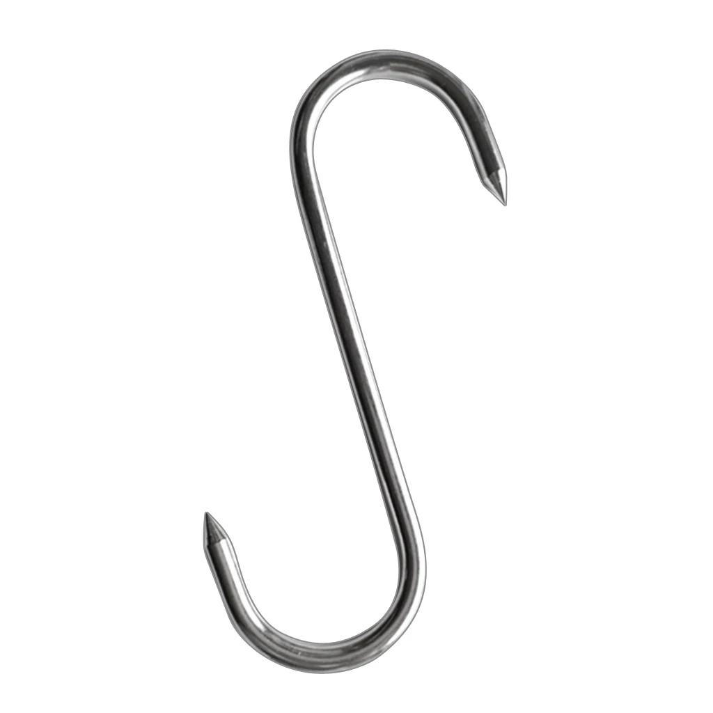 Butcher Meat Hanging S Hook 5.63inch (14.3cm) Kitchen Utensil Hanging Hanger - Heavy Duty 316 Stainless Steel