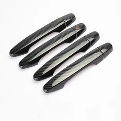 FUNDUOO For Honda CR-V CRV / Civic 2012 2013 2014 2015 2016 Chrome Carbon Fiber Door Handle Covers trim Car Styling Accessories