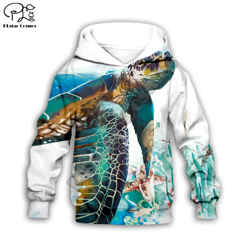 

PLstar Cosmos Sea Turtle 3D Printed 2021 New Fashion Hoodie Kids Boy/Girl Sweatshirt Zipper Hooded Casual Children Wear C16