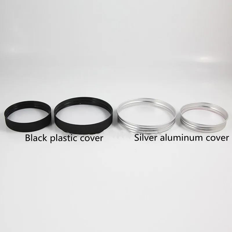 Wholesale 250/500/1000g Empty Makeup Container Brown Glass Jar With Aluminum Cover Cream Jar Cosmetic Containers