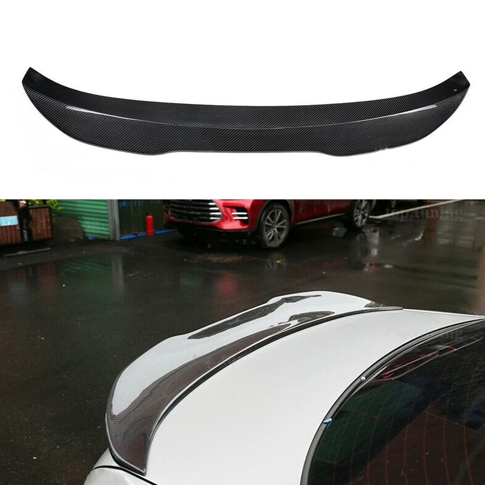 

For BMW 3 Series G20 330i M340i G80 M3 2019-2024 Sedan 4-Door PSM Style Rear Spoiler Wing Real Carbon Fiber Trunk Splitter Lip