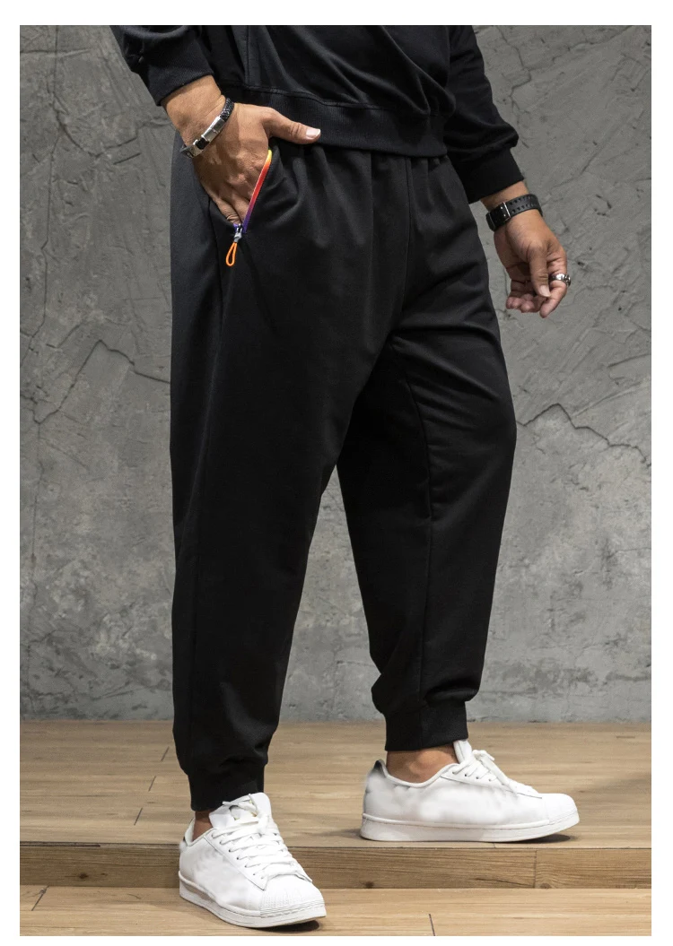 Large size 10XL 14XL 15XL autumn Winter Men sweatpants sports pants man elasticity sweatpants black high street elasticity pants