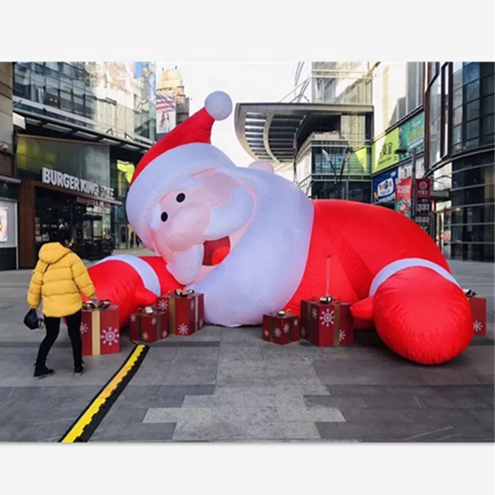 

Giant inflatable santa claus lighting Climbing Wall mall entrance Santas for christmas decoration