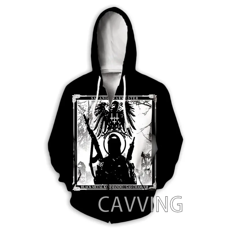 New Fashion  3D Print  Satanic Warmaster Band Zipper Hoodies Zip Up Hooded Sweatshirts Harajuku Hoodie Hip Hop Sweatshirts