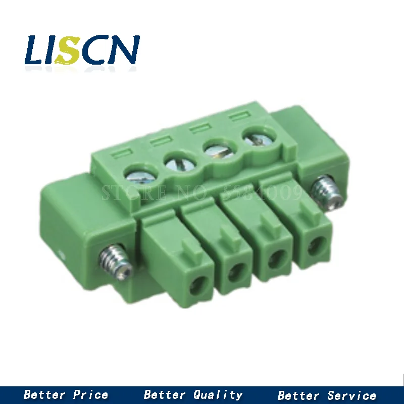 10 Set 3.81MM Screw Pluggable Terminal Blocks Connector KF15CDGV-3.81 with Flange 2/3/4/5/6/7/8/9/10 Pin Way Copper Panel Mount