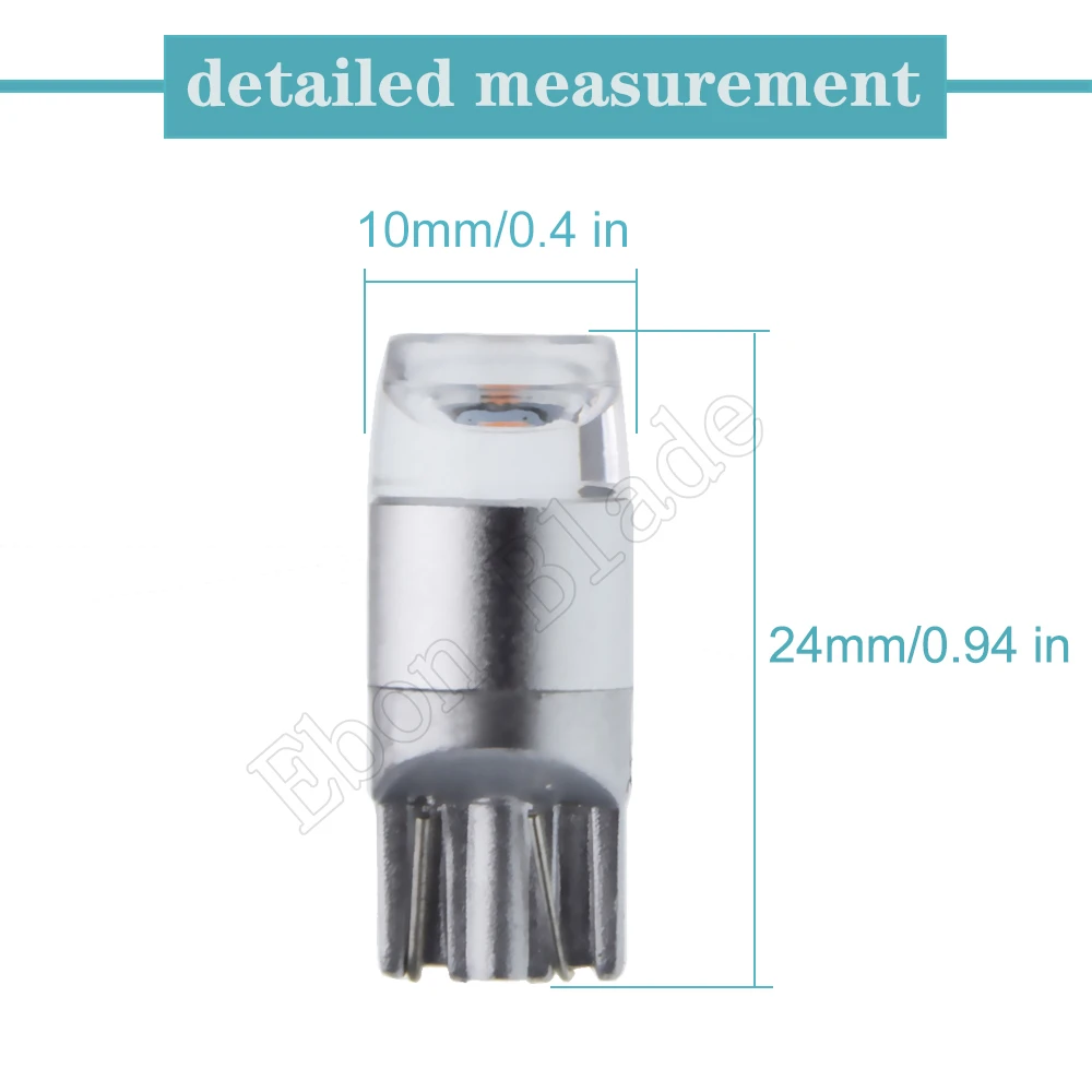 2Pcs T10 194 168 W5W 2825 3030 Amber Orange Yellow LED Bulbs For Auto Interior Map Dome Light Car Parking Position Lamps 12V DC