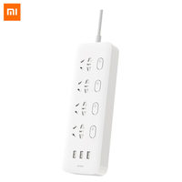 Xiaomi Mijia Power Socket Strip With Control Switch 3 USB 4 Ports Big Plug Extension Patch Board EU 2500W For Smart XiaoMi Home