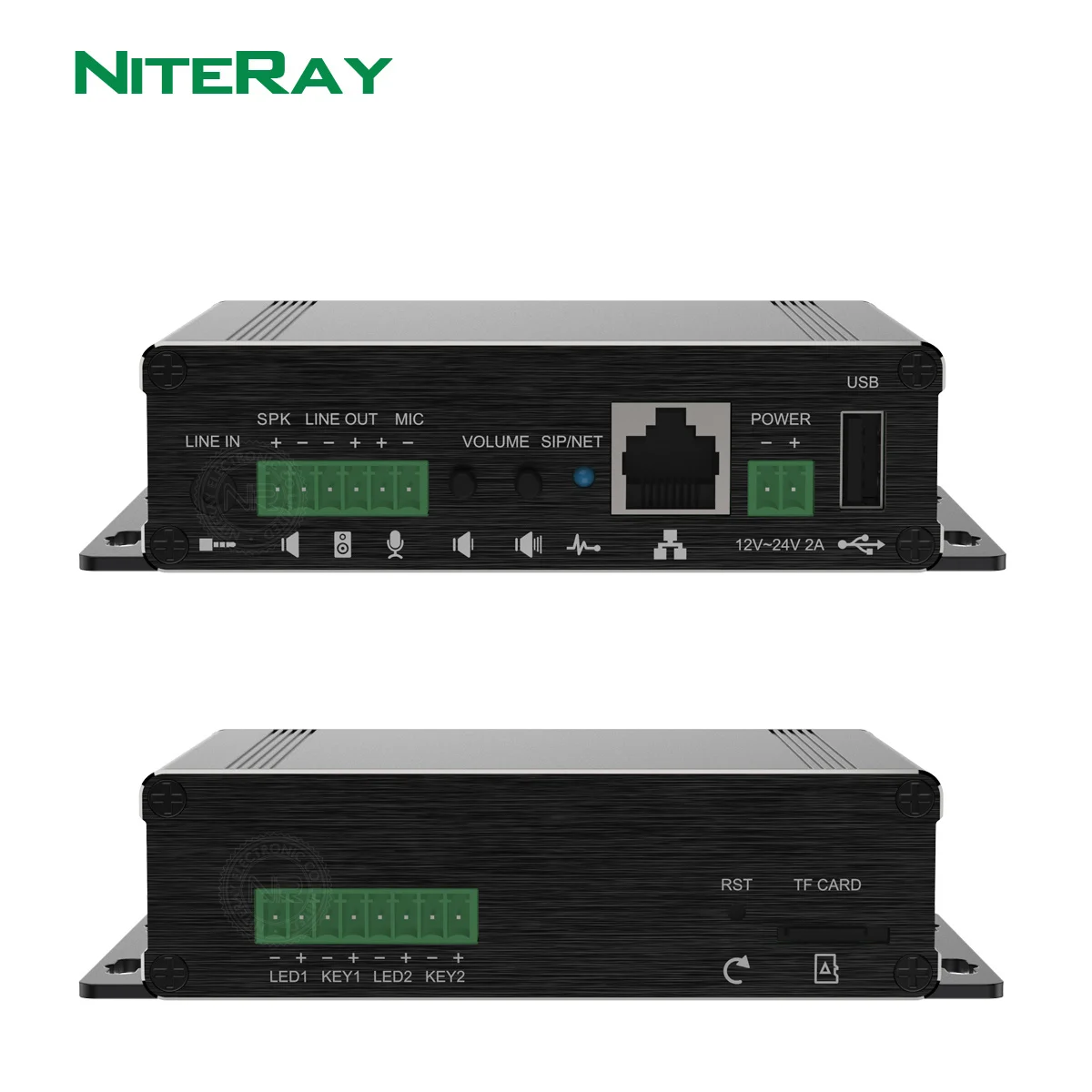 Sistema de paginación VoIP SIP, intercomunicador de teléfono de puerta, compatible con transmisión SIP, bricolaje, dos líneas