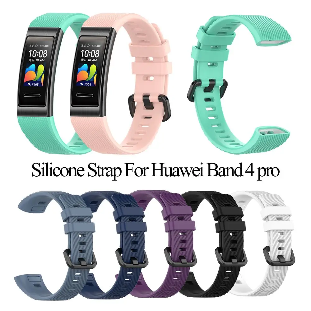 New Buckle Smart Watch Accessories Replacement Watch Band Bracelet Wristbands Silicone Wrist Strap For Huawei Band 4 3 pro