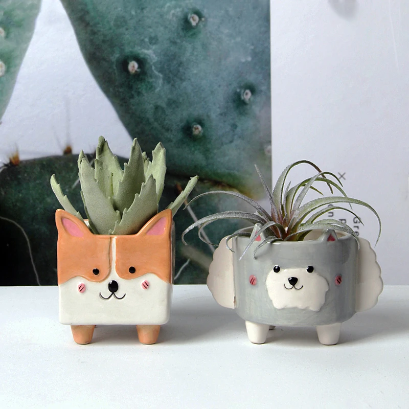 Ceramic flower pot Cartoon Animal plant macetas balcony decorations vaso suculenta planter vertical garden pots cute flowerpot