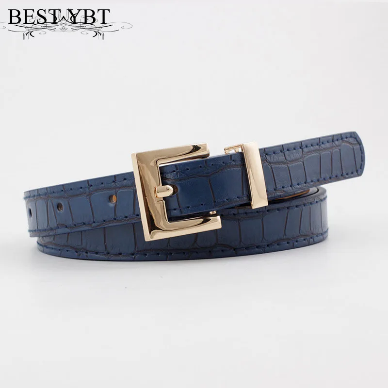 Best YBT Women Imitation Leather Belt Alloy Pin Buckle Belt New Stone Pattern Belt Wild Casual Jeans Female Hot Sale Belt