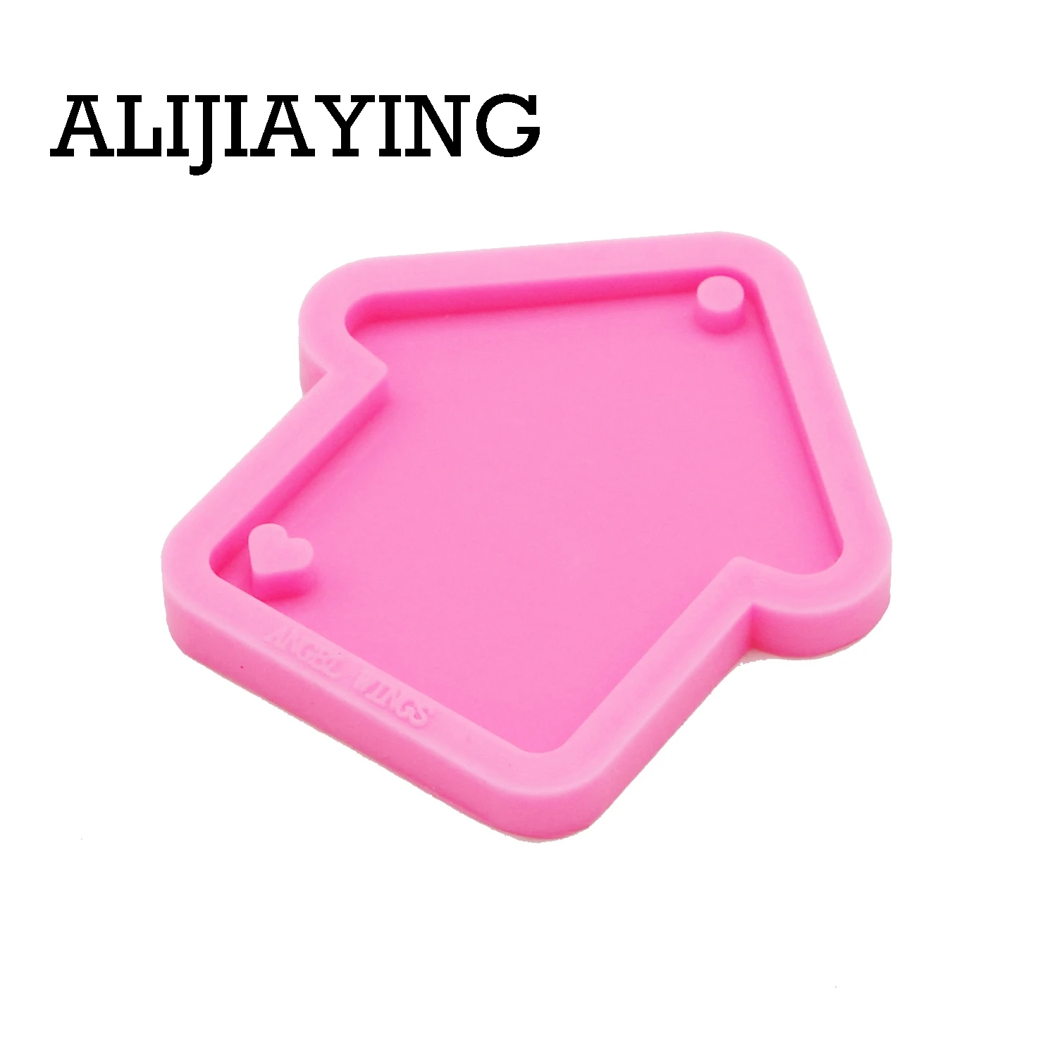 DY0175 Shiny Christmas house mold DIY keychain silicone molds craft keyring pendant jewelry keychains mould epoxy resin table