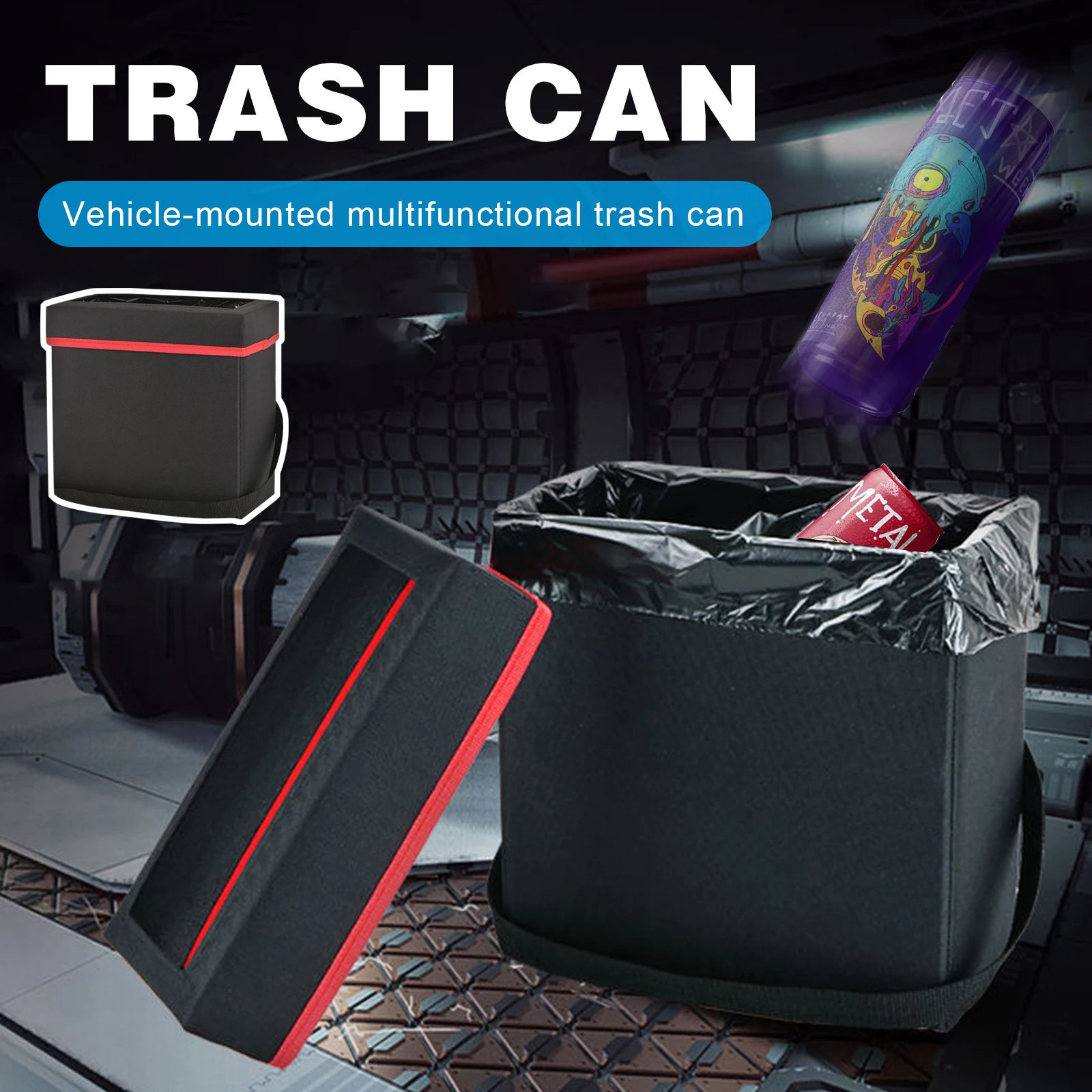 

Multifunction Car Trash Can Hanging Collapsible and Portable Car Garbage Bin Car Styling