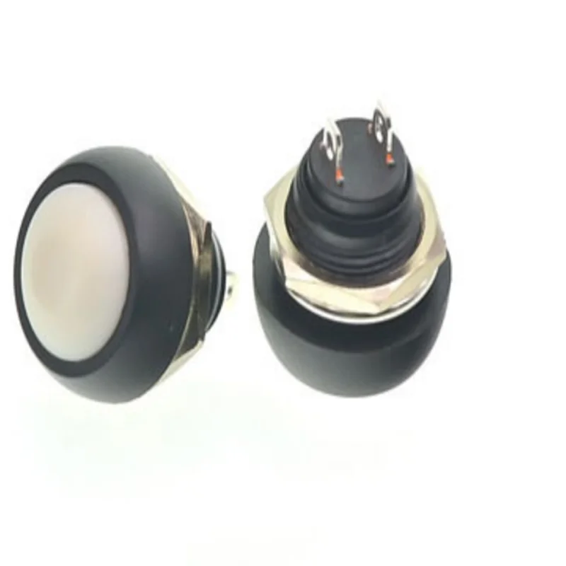 1PCS PBS-33B Small waterproof push button switch 12mm round non-locking self-reset switch push button jog switch