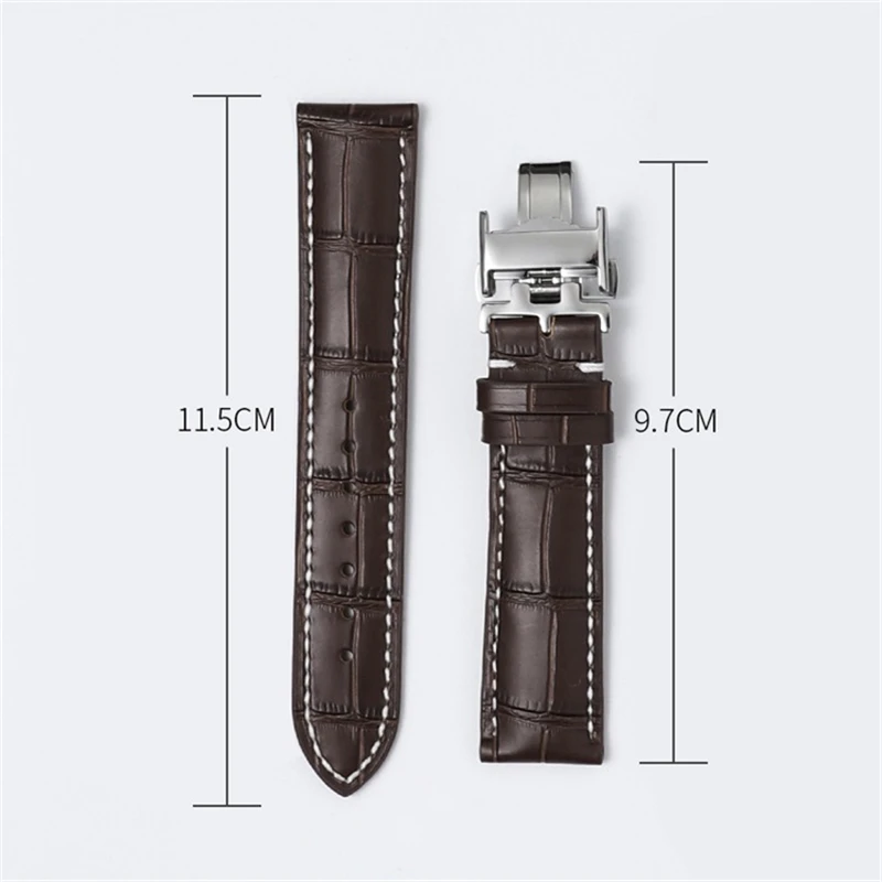 Leather Watchband For Longines Masters Collection Watch Belt Bracelet 13mm 14mm 15mm 18mm 19mm 20mm 21mm 22mm Universal Strap