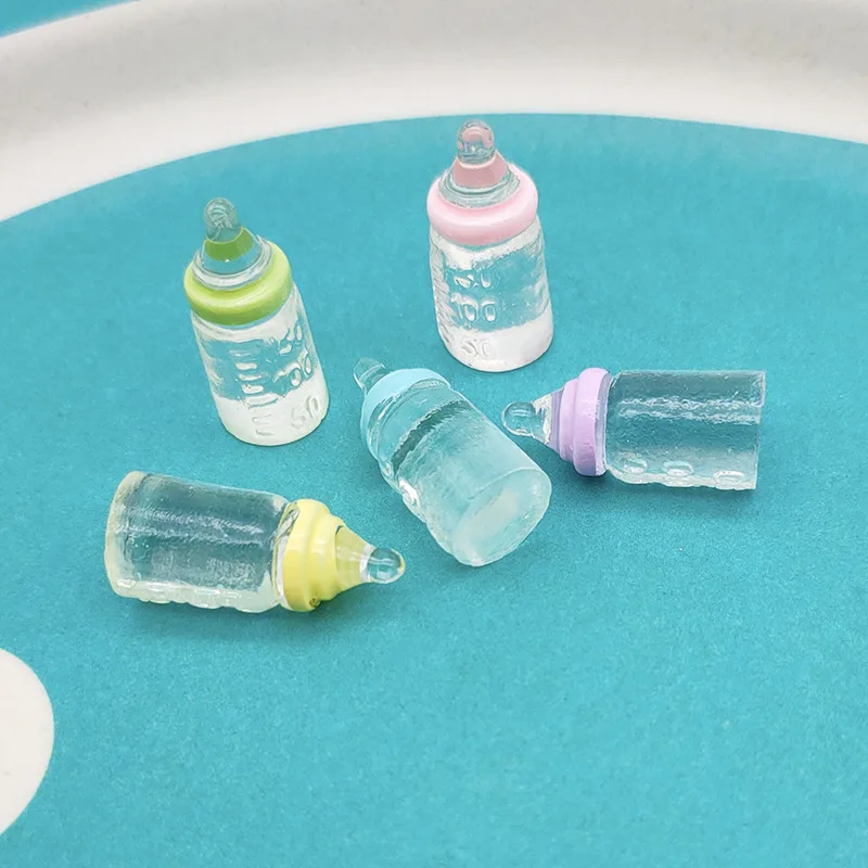 5/10 Pcs Mini Milk Bottle Resin Bottle For Mininature Home Decoration