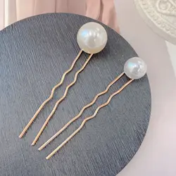 New Women U Shaped Pearl Hairpins Metal Barrette Clip Wedding Bridal  Hair Jewelry Accessories Wedding Hairstyle Design Tools