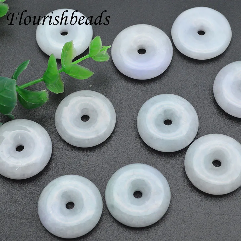 Flat Round Smooth 25mm natural J Donut Shaped Pendant for Handmade for Necklace Bracelets DIY Jewelry Components Making