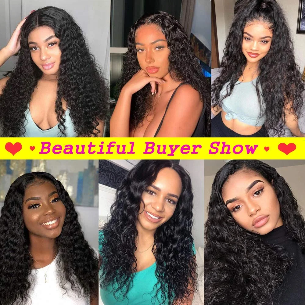 Sapphire Brazilian Hair Weave Bundles Remy Water Wave Bundles 3/4 pcs 100% Human Hair Extensions 10\