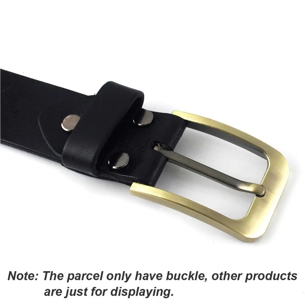 1pcs 35mm Metal Brushed Belt Buckle Men End Bar Heel Bar Single Pin Belt Half Buckle Leather Craft Belt Strap