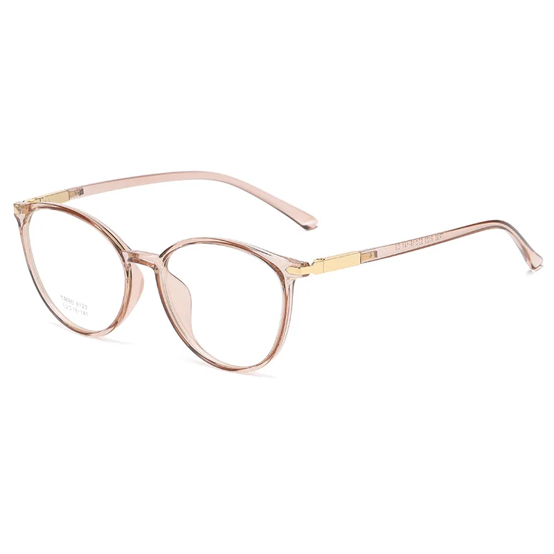 Round Glasses Frame Woman Men Glasses Retro Myopia Optical Frames Metal Clear Lenses Black Gold   Eyeglasses Oculos 8123