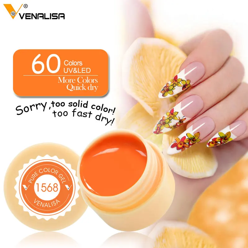 Venalisa 5ml Painting Gel 60 Colors For Selection UV Gel Soak Off Nail Art Design Pigmented Gel Polishes Enamel Long Lasting