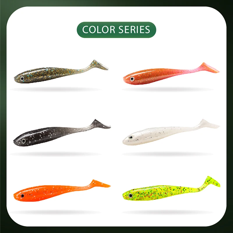 8Pcs/Lot Lures Soft Bait For Carp Shrimp Shad Worm 84mm 5g Fishing Wobblers Tackle Artificial Plastic Bass Bait DFSD3.3 Rubber