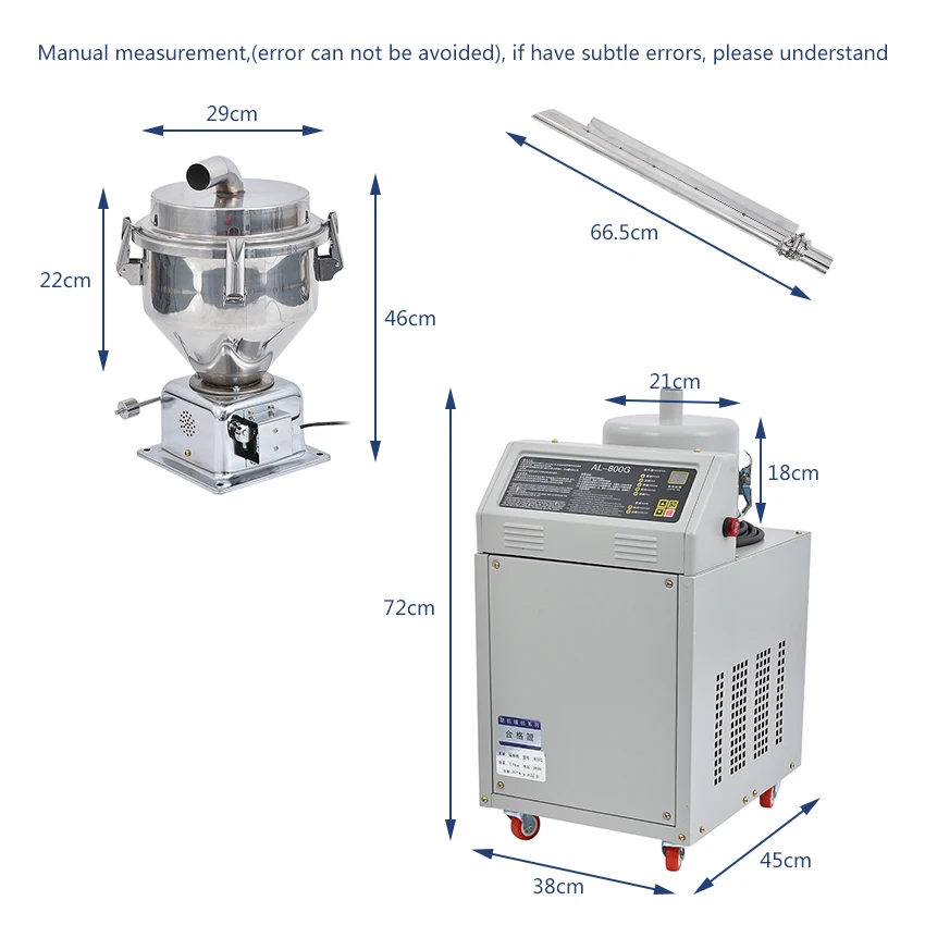 AL-800G ป้อนสูญญากาศดูดอัตโนมัติ Feeding เครื่องพลาสติกวัสดุ Feeding เครื่อง7.5L Hopper 380V 1.1KW