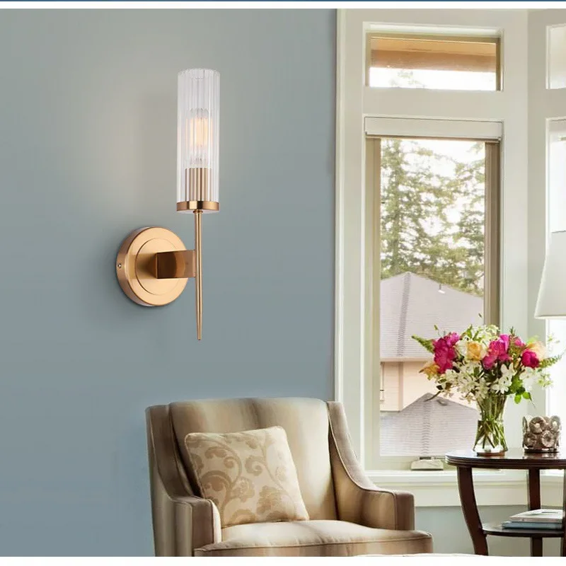 Imagem -03 - Modern Indoor Crystal Golden Wall Lamp Lâmpada Led Sconce Luz Interior para Quarto Decoração de Cabeceira Transporte Rápido