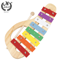 M MBAT 8-Note Xylophone With Plastic Mallet Storage Box Percussion Musical Instrument Toy Gift Xylophone Children Kids Present