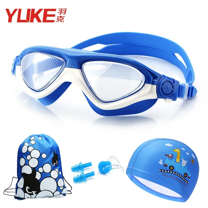 New Transparent Adjustable Children Kids Waterproof Silicone Anti Fog UV Shield Swimming Glasses Goggles Eyewear Eyeglasses