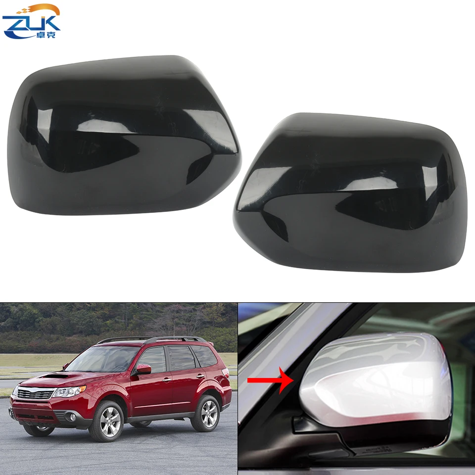 

ZUK Car Exterior Rearview Door Mirror Cover For SUBARU FORESTER SH 2008 2009 2010 No Painted