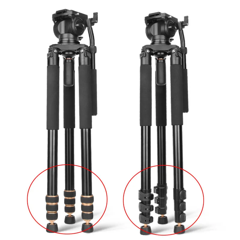 Q680 Video Tripod with Fluid Head 192cm Professional Heavy Duty Camera Tripod for Nikon Canon Sony DSLR Camera Camcorder