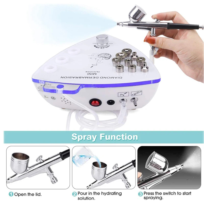 Diamond Dermabrasion Exfoliation Machine Nano Moisturizing Water Sprayer Remove Blackhead Wrinkle Facial Peeling Machine