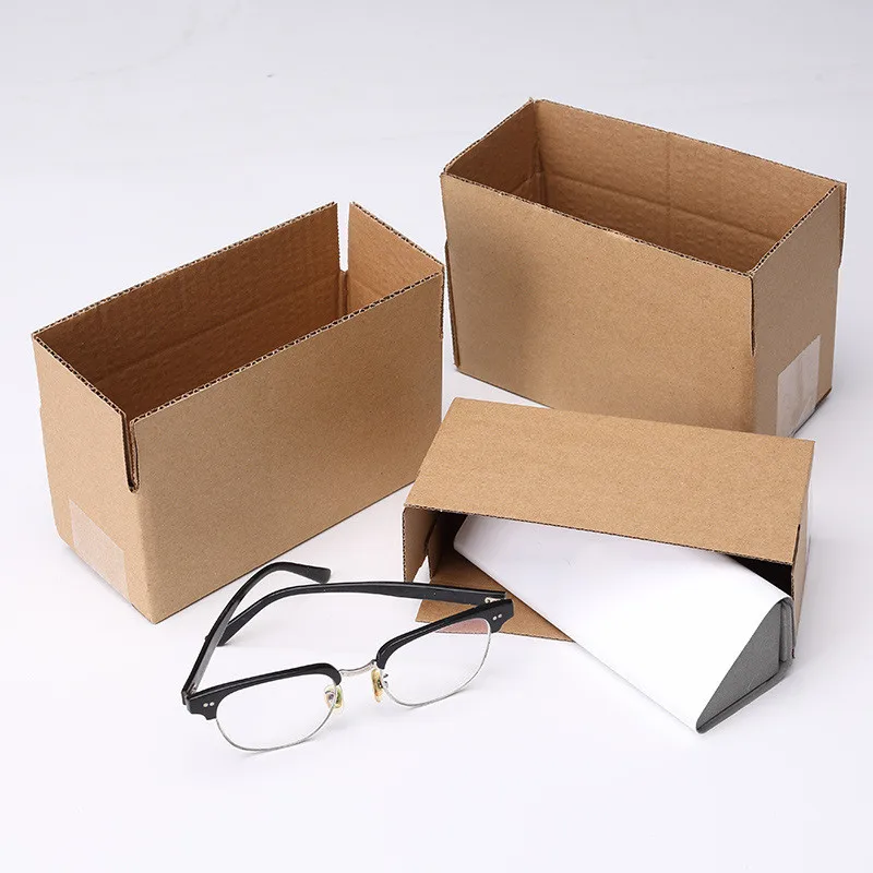 Corrugated Gift Box, Mailer Shipping Box for Postal Transport, Carton Corrugated Box for Glasses and Jewelry Packaging, 10Pcs