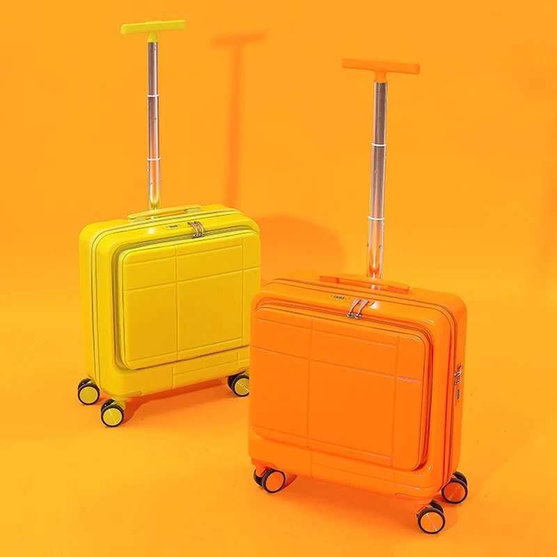 Imagem -03 - Rolling Luggage Trolley Case para Mulheres Laptop Bolsa Travel Bolsa Trolley Suitcase Travel Bolsa Front Opening Fashion Girl Boy 18 Polegada Novidades Hot