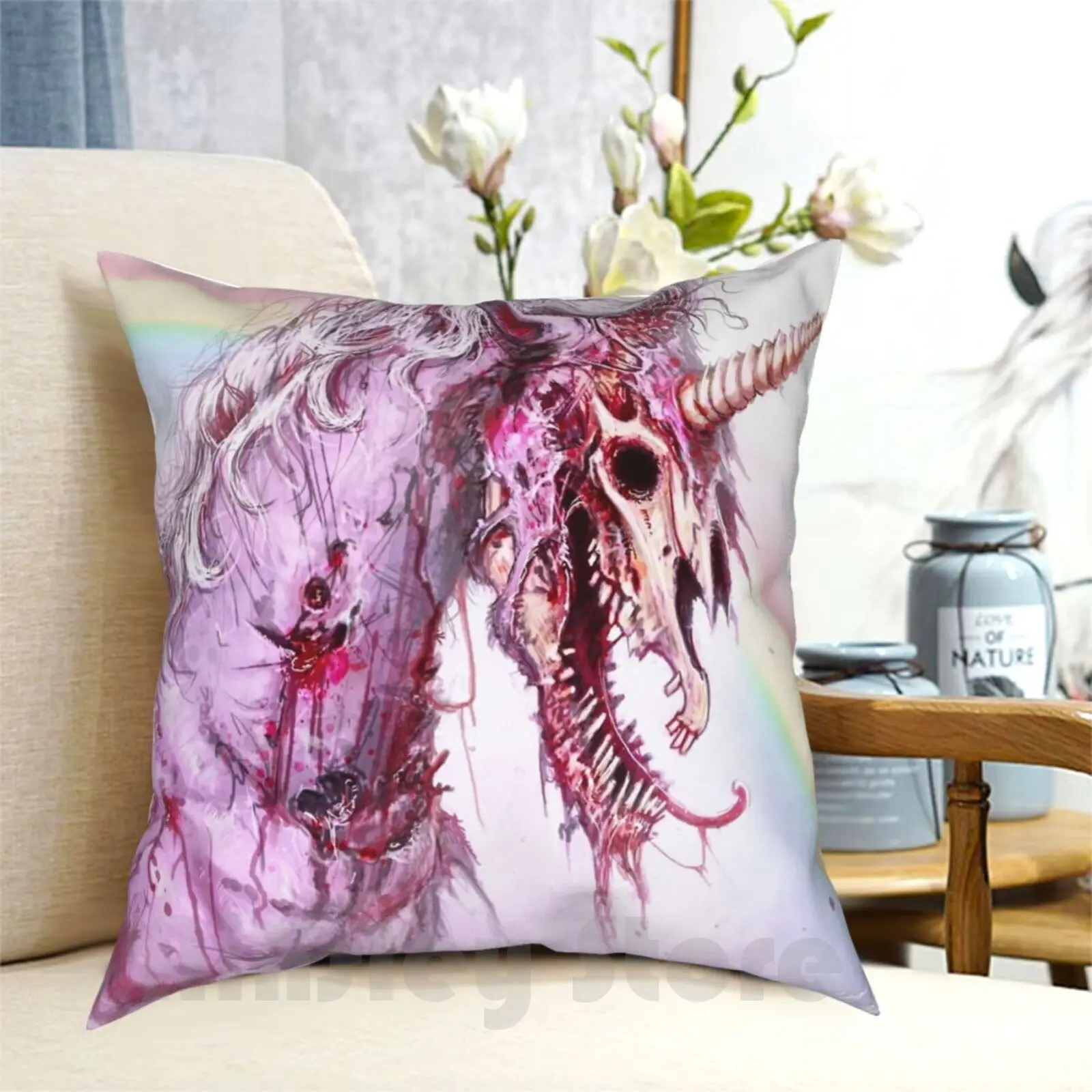 

Zombicorn Pillow Case Printed Home Soft Throw Pillow Zombie Unicorn Zombicorn Lordnetsua Austen Mengler Deviantart Cool