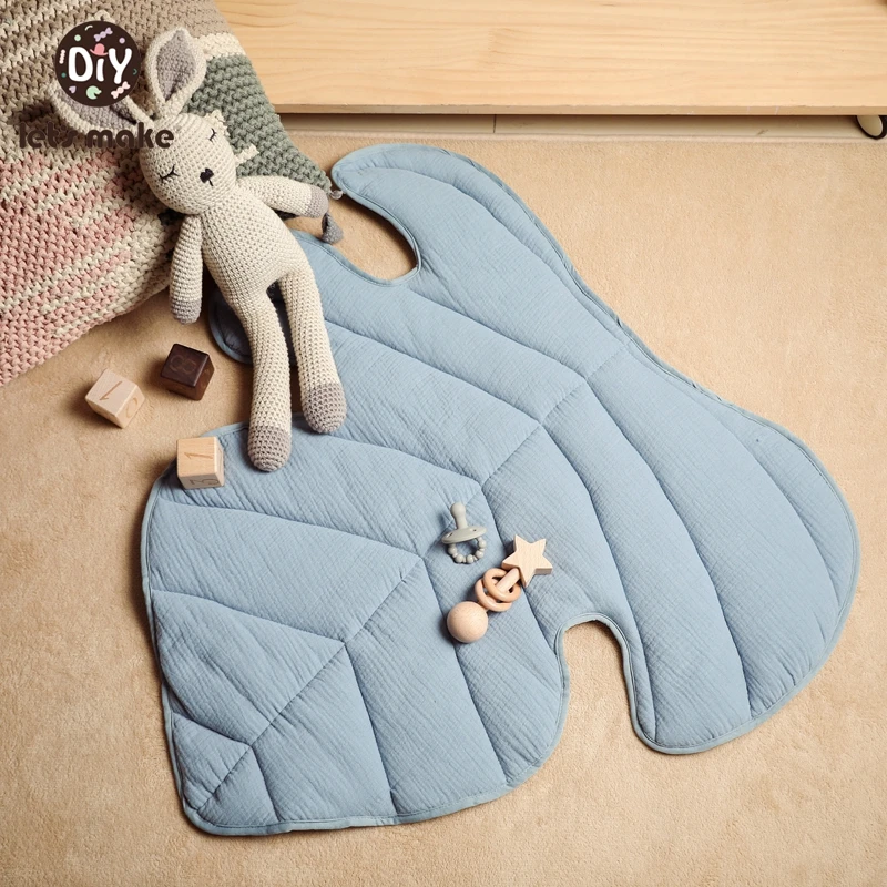 

Коврик для ползания Let's Make Baby, 100% хлопок, коврик для игр с черепашкой на спине и листьями для новорожденных, мягкий напольный коврик, украшение комнаты, товары для детских мероприятий